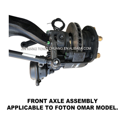 Assemblaggio dell'asse anteriore in metallo nero per Foton Aumark 3.8 Truck e robusto