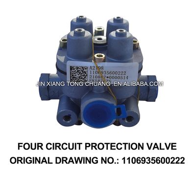 Valvola di protezione a quattro circuiti 1106935600222 per autoveicoli originali Foton Aumark