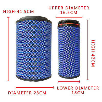 Carta filtro blu e elemento filtro aria per camion diesel K2841Pu
