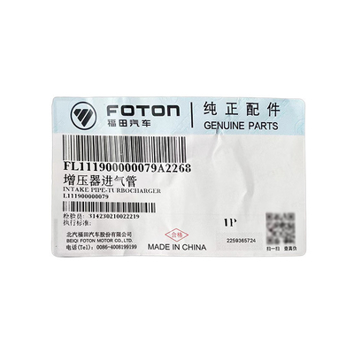 FOTON Aumark Supercharger Intake Pipe L011901220MA0 L111900000079 per il modello di auto Aumark