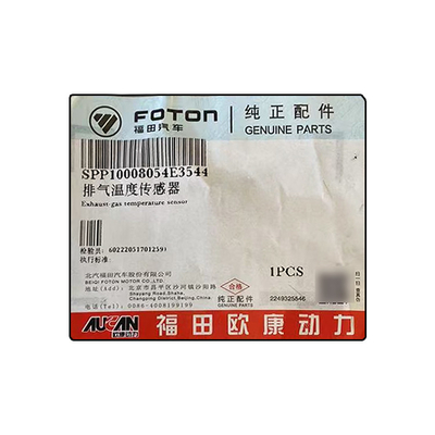 Sensore di temperatura degli scarichi del camion PP10008054 Foton Aumark Aucan 2.5 Motore 4F25TC Parte